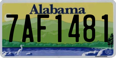 AL license plate 7AF1481