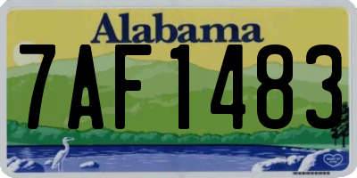 AL license plate 7AF1483