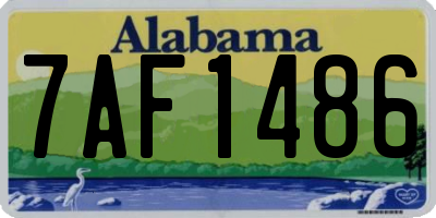 AL license plate 7AF1486