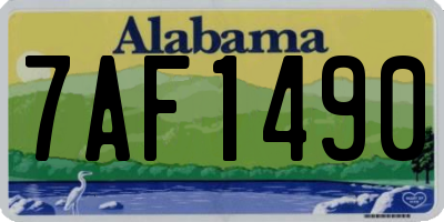 AL license plate 7AF1490