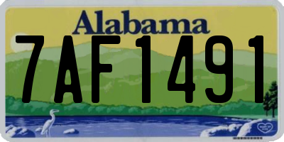 AL license plate 7AF1491
