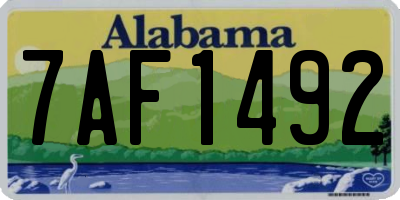 AL license plate 7AF1492