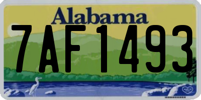 AL license plate 7AF1493