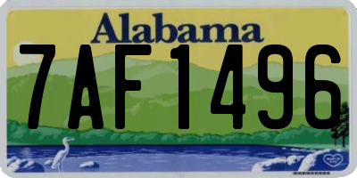 AL license plate 7AF1496