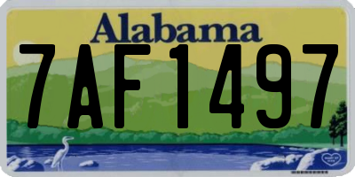 AL license plate 7AF1497