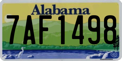 AL license plate 7AF1498
