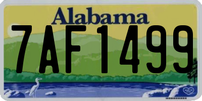 AL license plate 7AF1499
