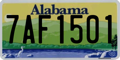 AL license plate 7AF1501