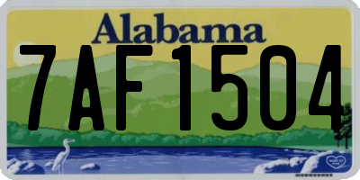 AL license plate 7AF1504