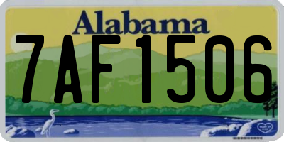 AL license plate 7AF1506