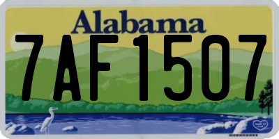 AL license plate 7AF1507