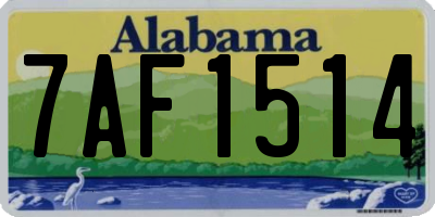 AL license plate 7AF1514