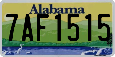AL license plate 7AF1515