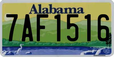 AL license plate 7AF1516