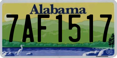 AL license plate 7AF1517