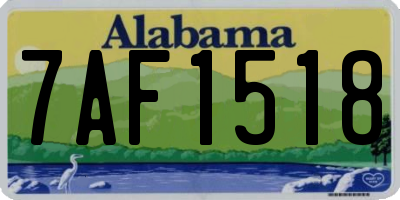 AL license plate 7AF1518