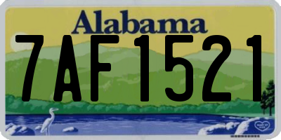 AL license plate 7AF1521