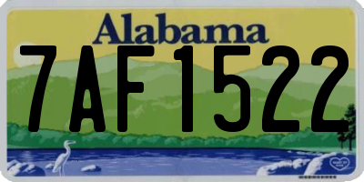 AL license plate 7AF1522