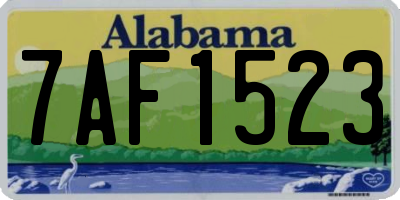 AL license plate 7AF1523