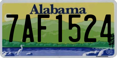 AL license plate 7AF1524