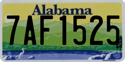 AL license plate 7AF1525
