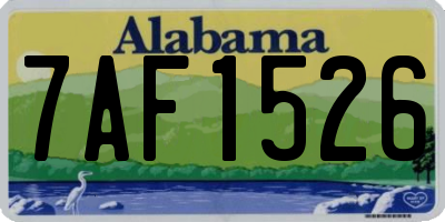 AL license plate 7AF1526