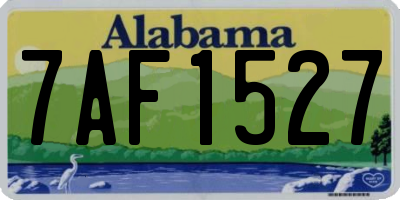 AL license plate 7AF1527