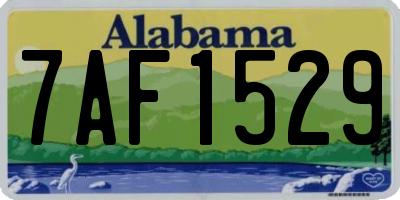AL license plate 7AF1529