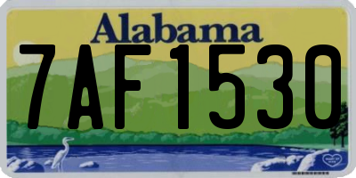 AL license plate 7AF1530