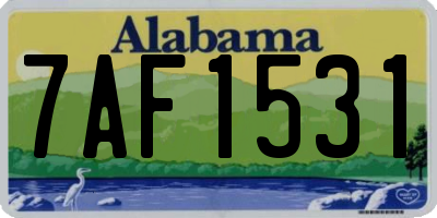AL license plate 7AF1531