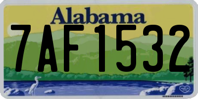 AL license plate 7AF1532