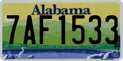 AL license plate 7AF1533