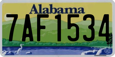 AL license plate 7AF1534