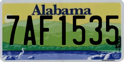 AL license plate 7AF1535