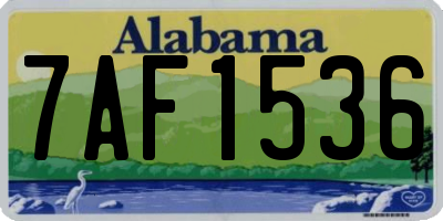 AL license plate 7AF1536