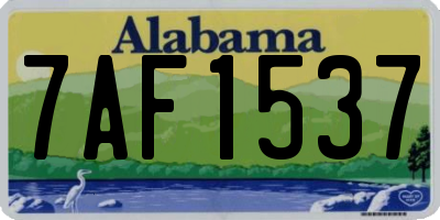 AL license plate 7AF1537