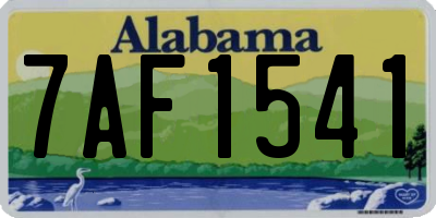 AL license plate 7AF1541