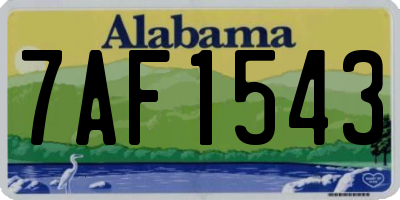 AL license plate 7AF1543