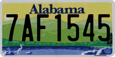 AL license plate 7AF1545