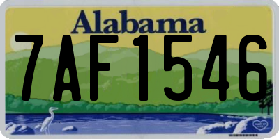 AL license plate 7AF1546