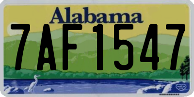 AL license plate 7AF1547