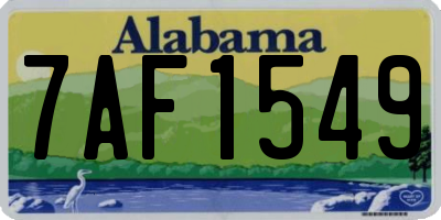 AL license plate 7AF1549