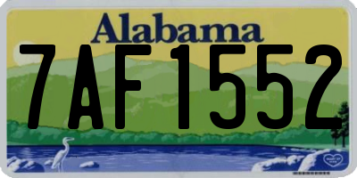 AL license plate 7AF1552