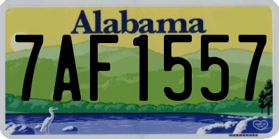 AL license plate 7AF1557