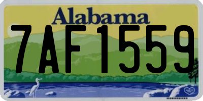 AL license plate 7AF1559