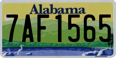 AL license plate 7AF1565
