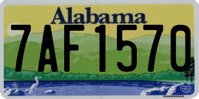 AL license plate 7AF1570