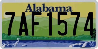 AL license plate 7AF1574