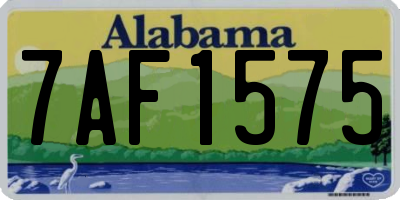 AL license plate 7AF1575