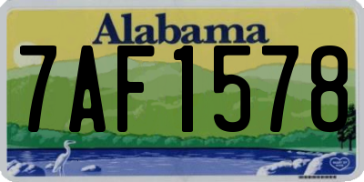 AL license plate 7AF1578
